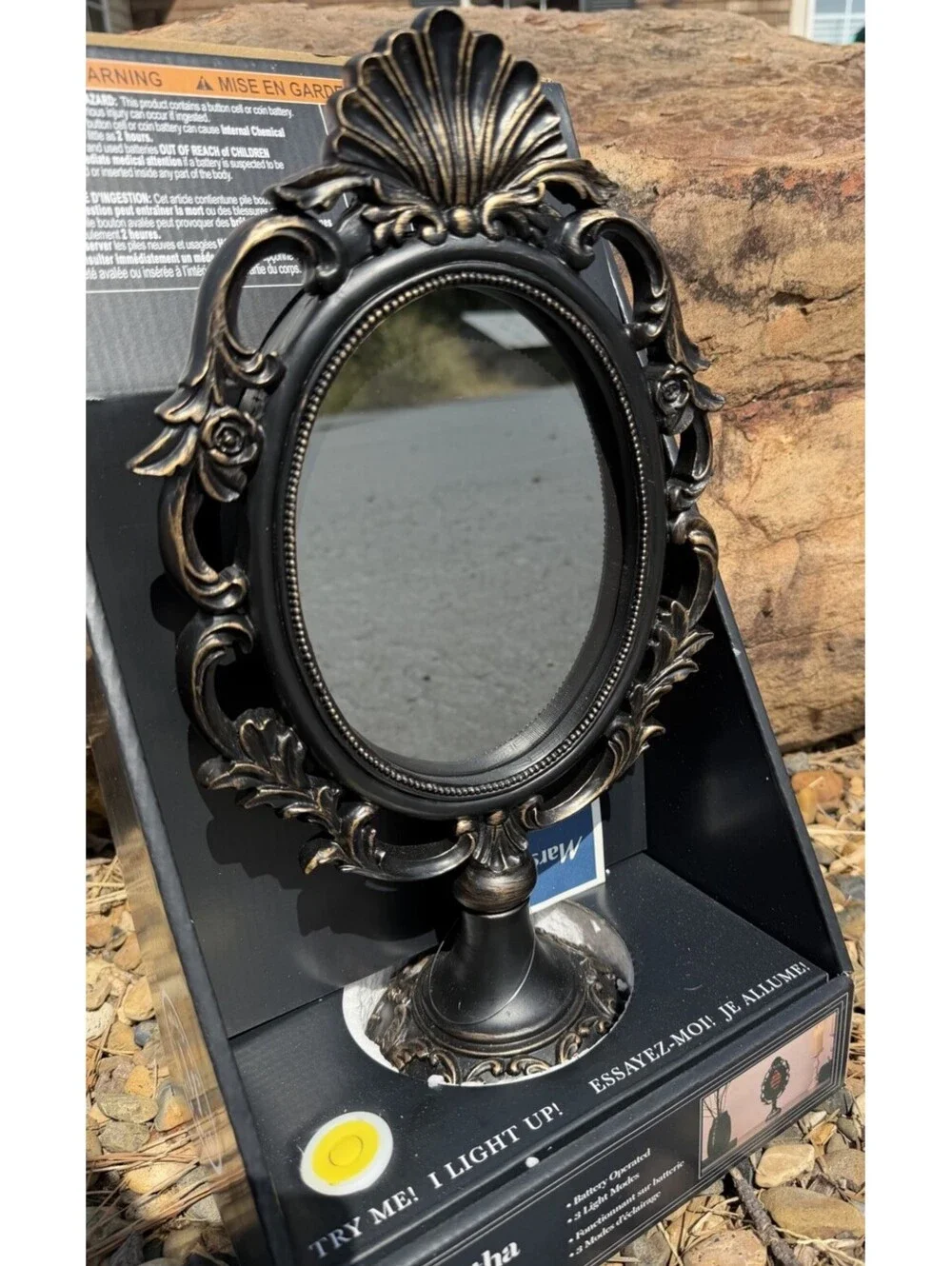 NEW Viral Halloween Martha Stewart LED lighted mirror , They Are Behind You!